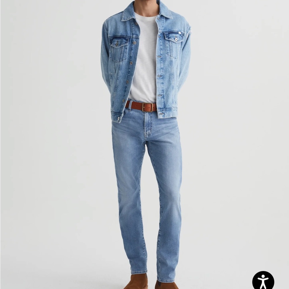 NWT Men's AG Everett Slim Straight Light Blue Jeans